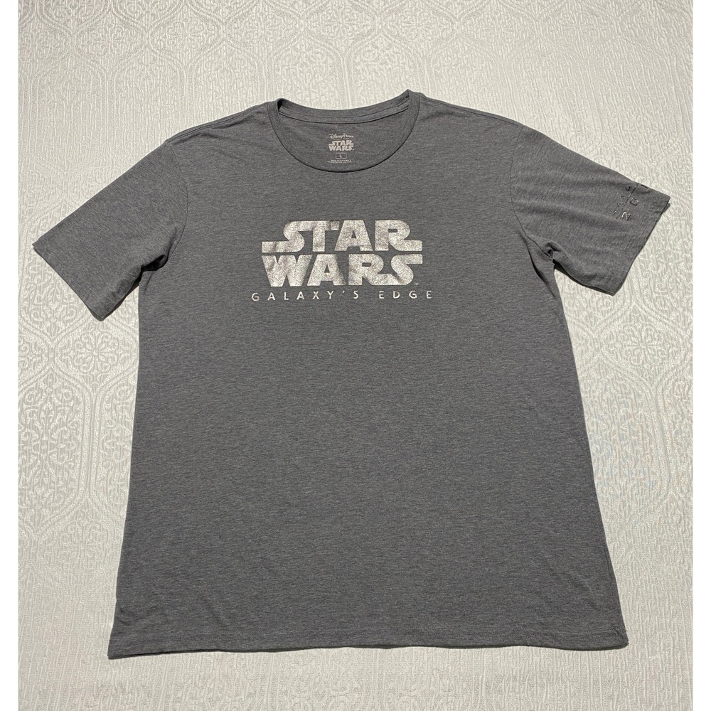 Disney Parks Star Wars Galaxys Edge Landing 2019 Gray Graphic‎ T-Shirt Mens L